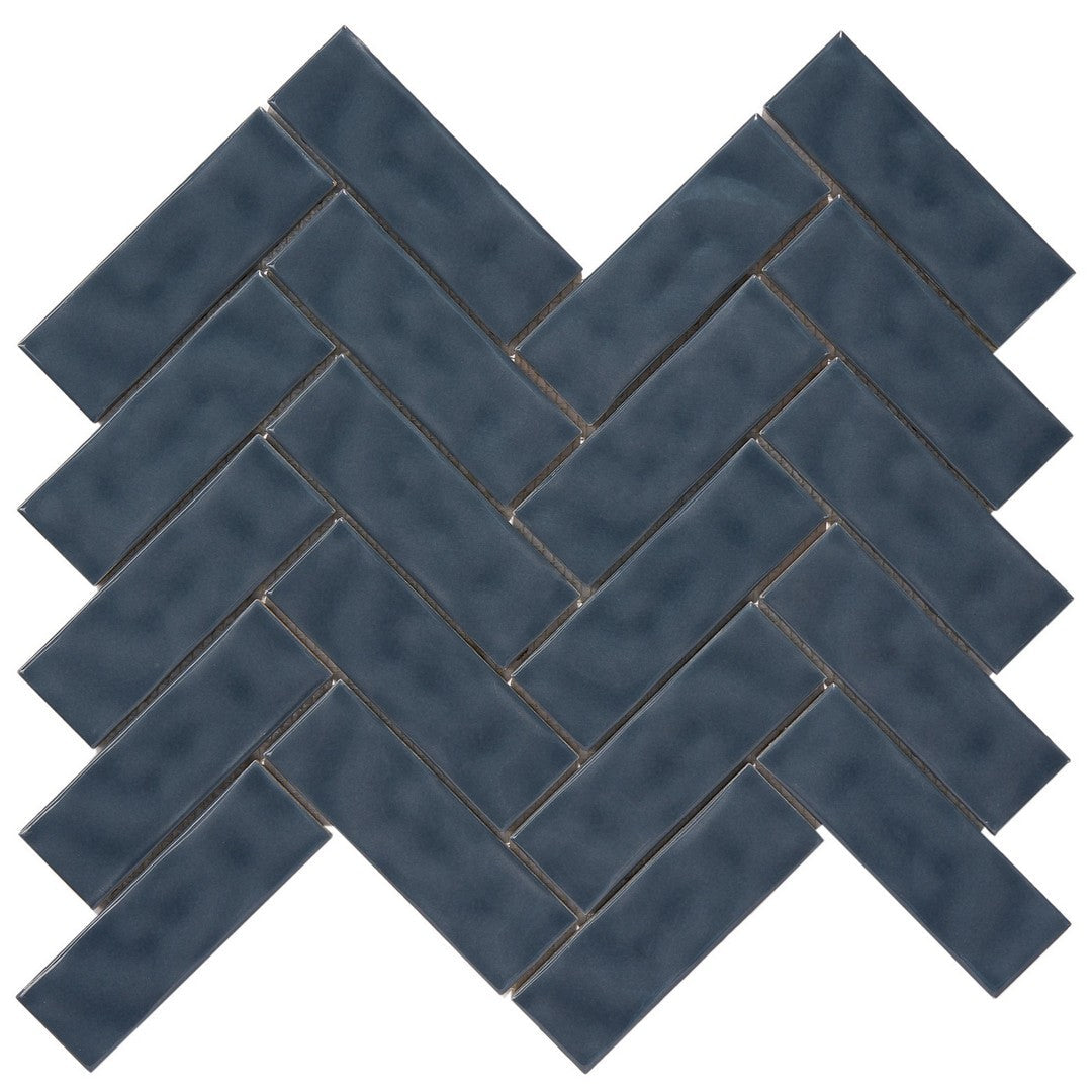 Crossville Sophia 10" x 12" Glossy Herringbone Porcelain Mosaic