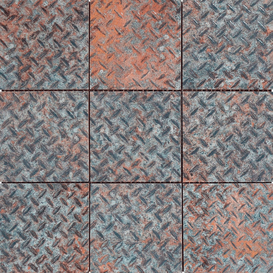 Bati Orient Industrial 12" x 12" Glazed Ceramic 4" Refief Pattern Mosaic