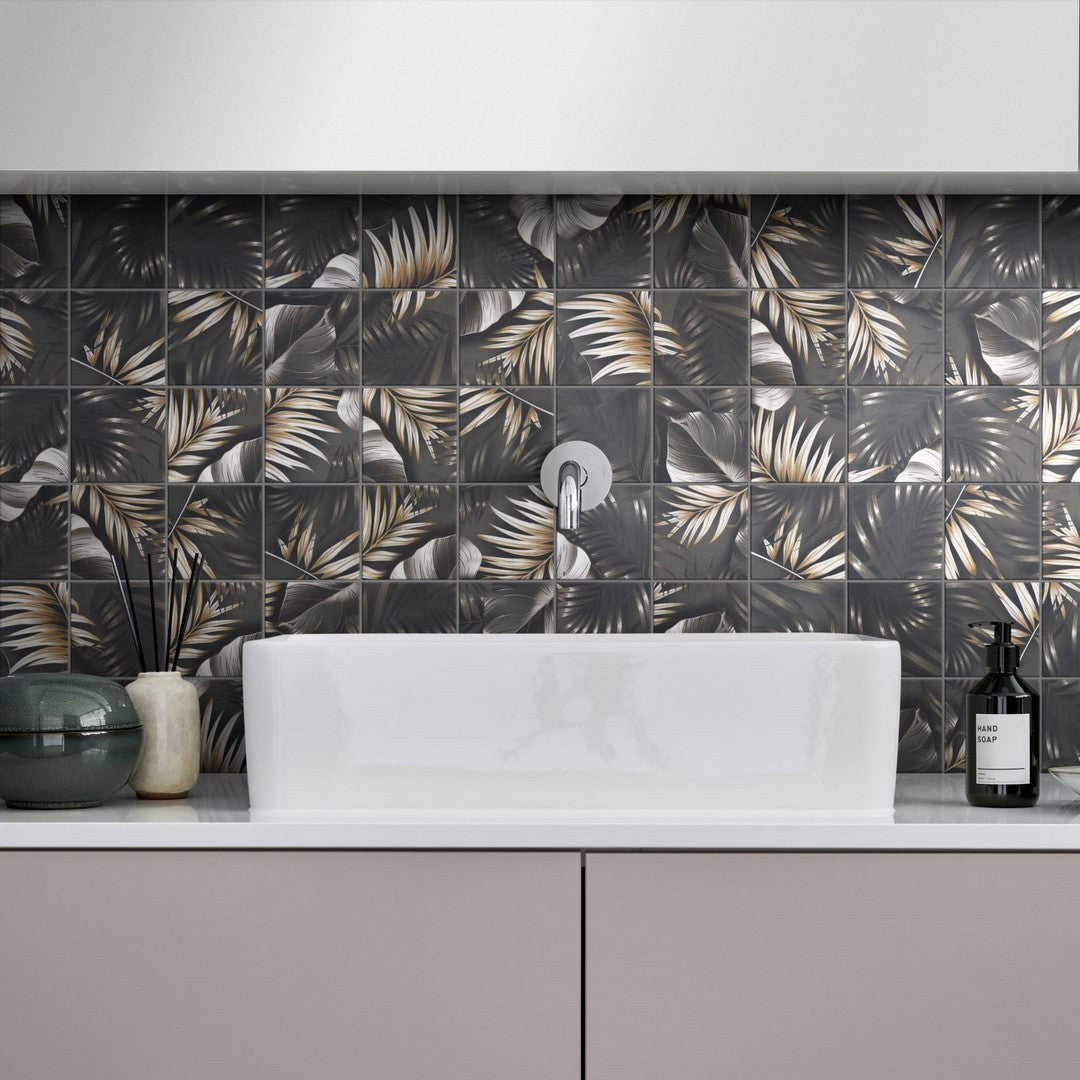 Bati-Orient-Floral-12-x-12-Ceramic-4-Floral-Palm-Mosaic-Grey-Beige