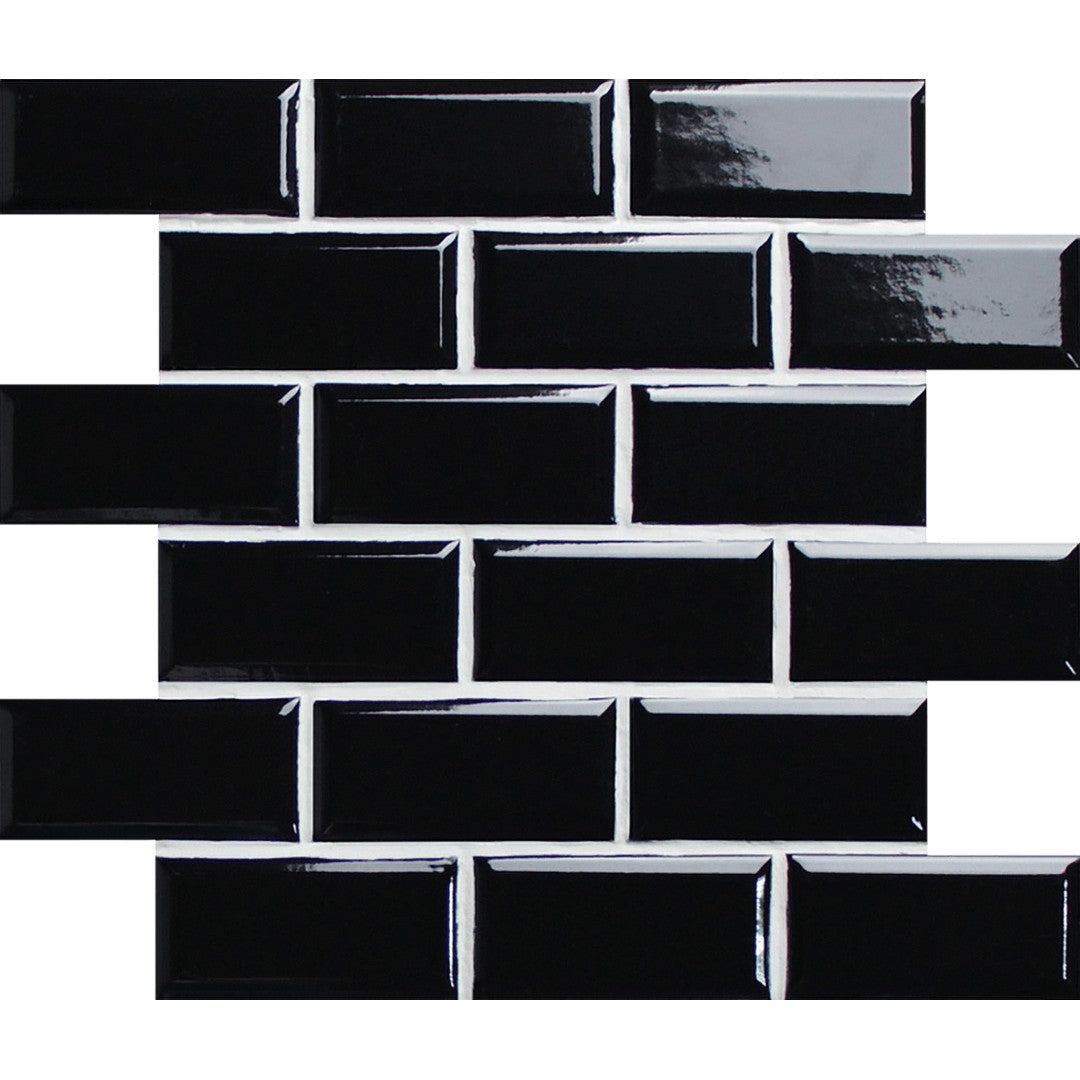 Bati Orient Zellige 11.6" X 11.5" Interlocking 2x4" Mini Subway Porcelain Mosaic