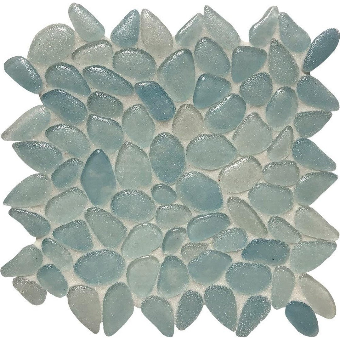 Tesoro Liquid Rocks 10.5" x 10.5" Random Pebble Glass Mosaic