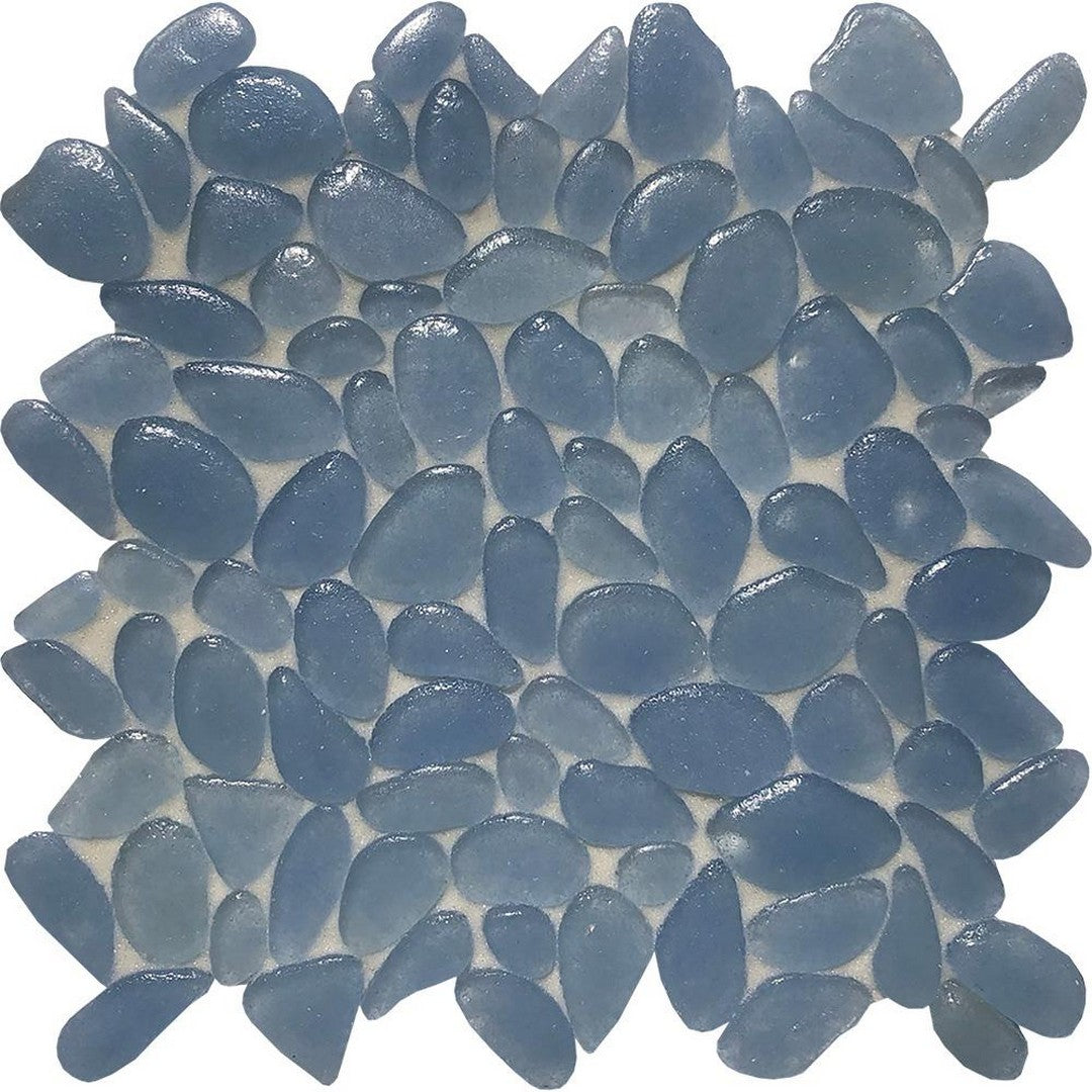 Tesoro Liquid Rocks 10.5" x 10.5" Random Pebble Glass Mosaic