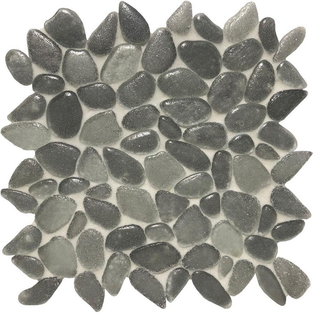 Tesoro Liquid Rocks 10.5" x 10.5" Random Pebble Glass Mosaic