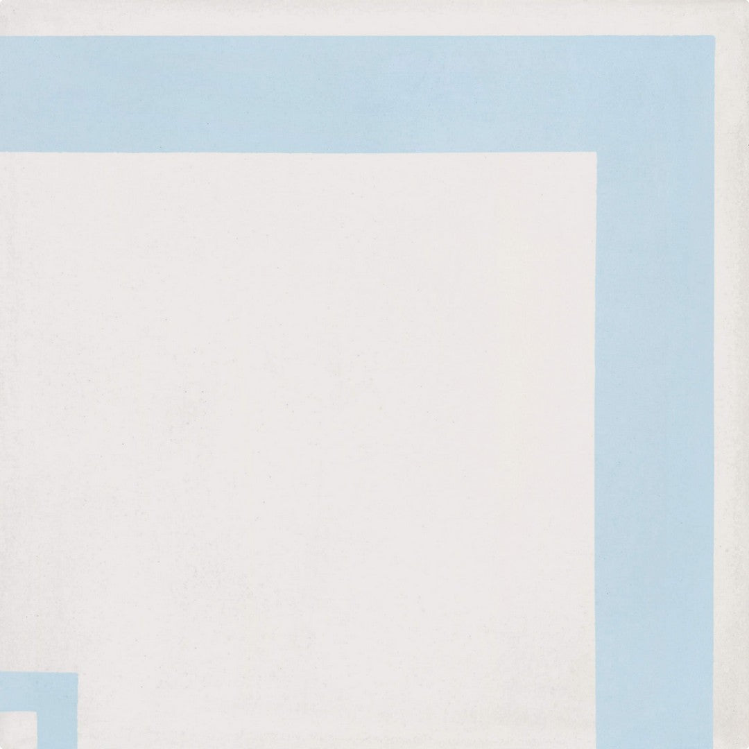 Bati Orient Cement 8" x 8" Matte Corner Line Modern Square Tile