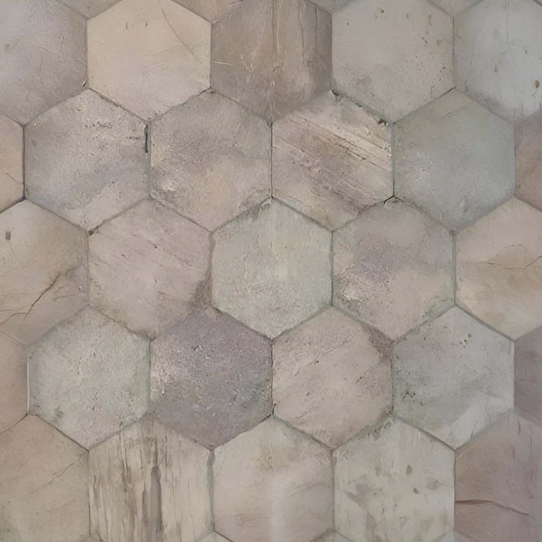 Tesoro Chicago Brick 9" x 11" Pressed Hexagon Porcelain Tile