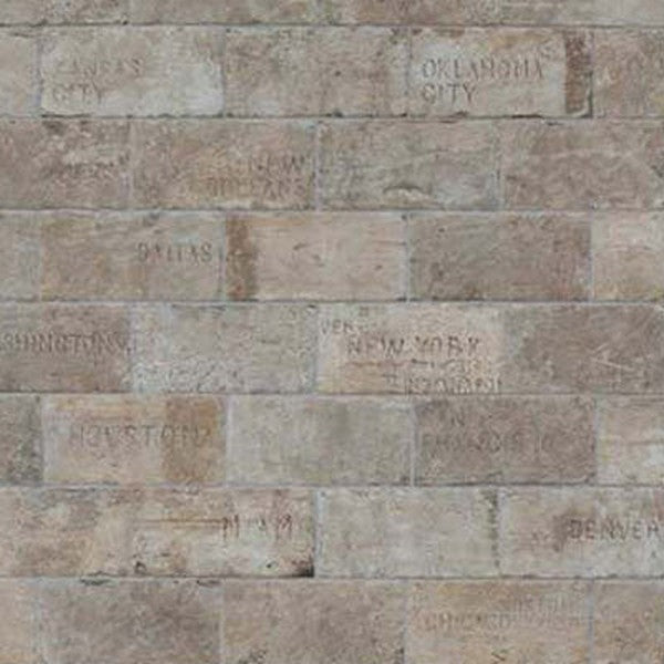 Tesoro Chicago Brick 4" x 8" Pressed Deco Porcelain Tile