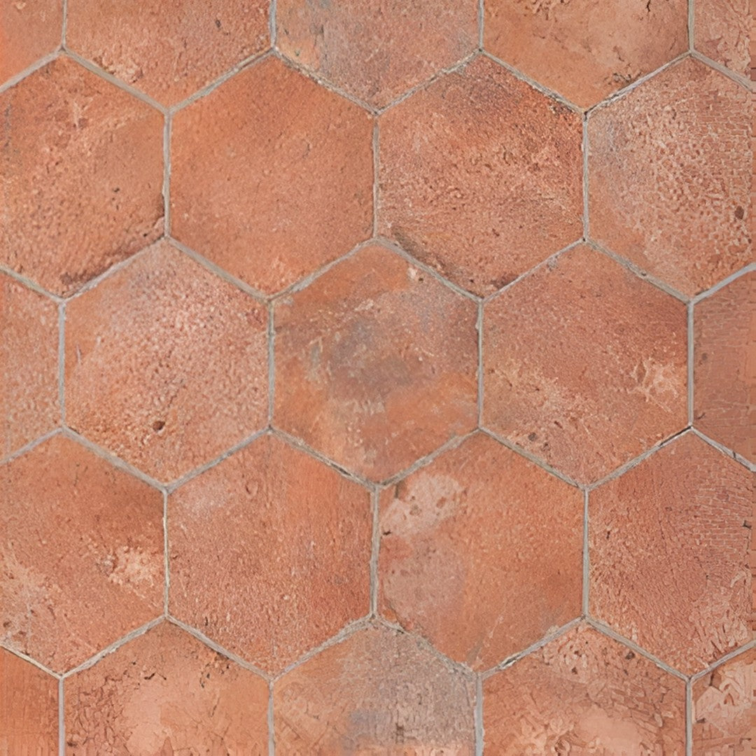 Tesoro Chicago Brick 9" x 11" Pressed Hexagon Porcelain Tile