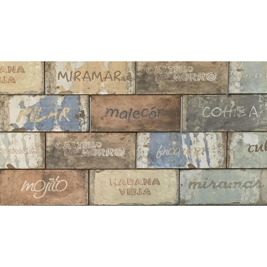 Tesoro Havana 4" x 8" Pressed Porcelain Deco Tile