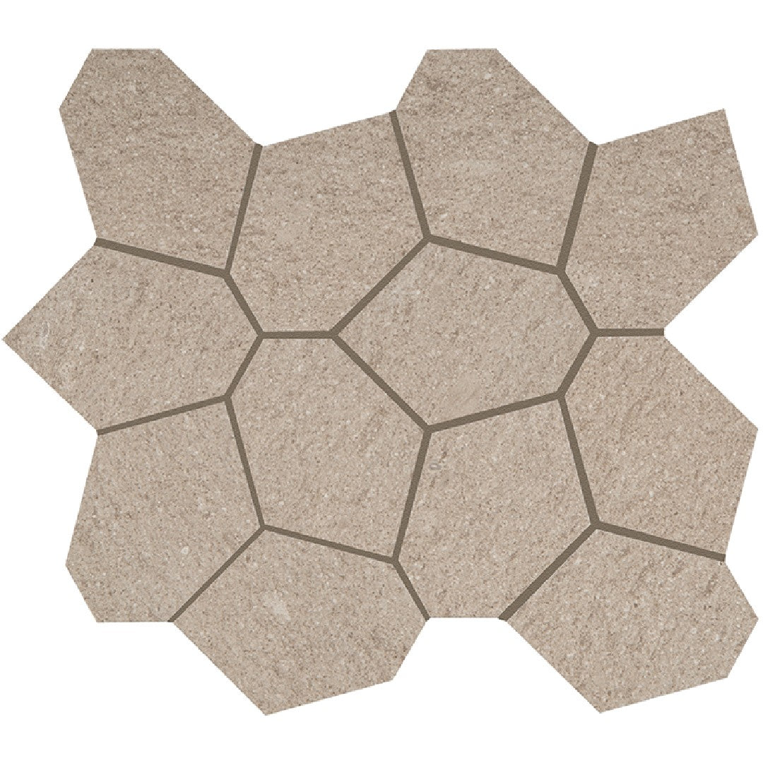 Crossville Civilization 13" x 15" Unpolished Porcelain Polygon Mosaic