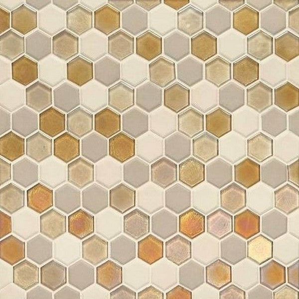Daltile Coastal Keystones 12" x 12" Hexagon 1" Mosaic