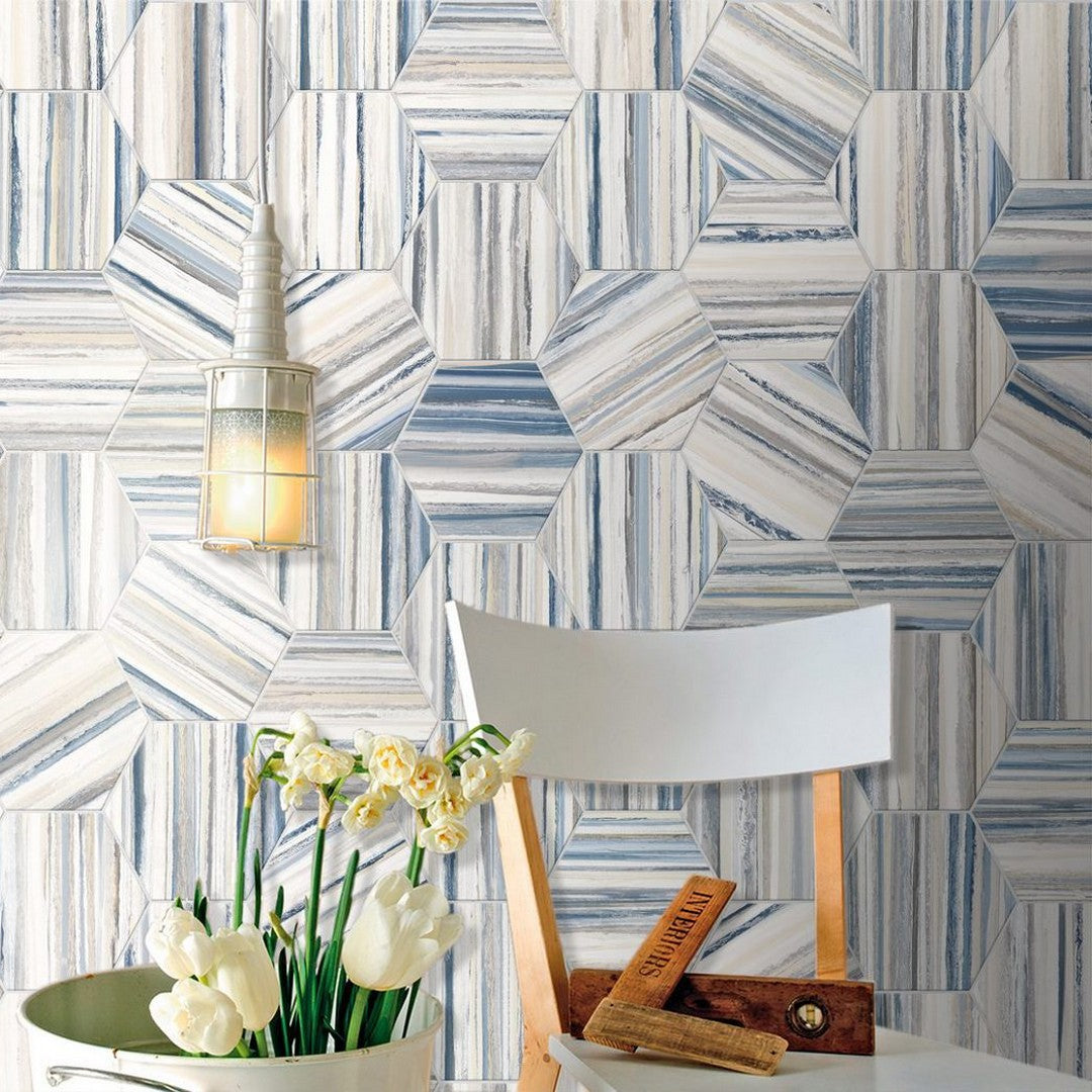 Tesoro-Flow-8.5-x-9.75-Pressed-Modern-Marble-Look-Hexagon-Porcelain-Tile-Blue