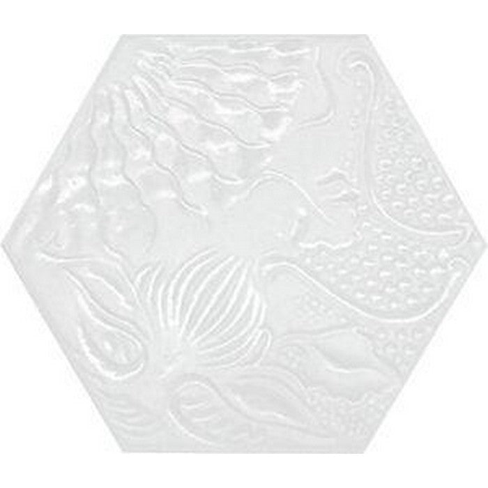 Tesoro Gaudi 8.5" x 9.75" Pressed Embossed Hexagon Porcelain Tile