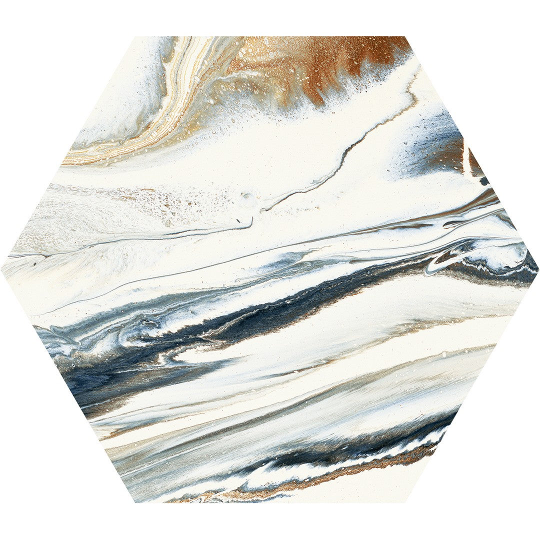Tesoro Marmaris 8.5" x 9.75" Pressed Hexagon Glazed Porcelain Tile