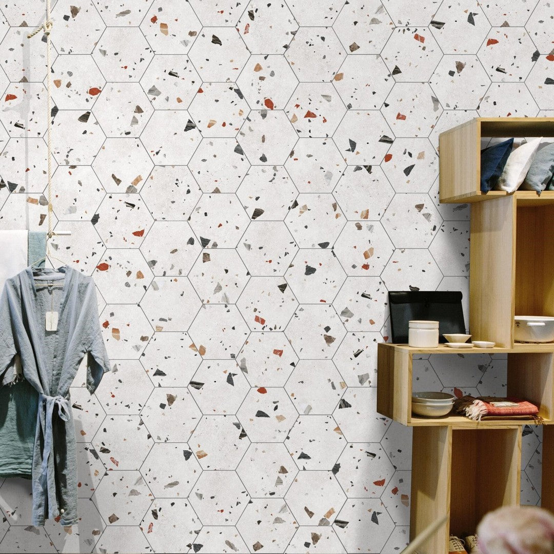 Tesoro-Sonar-8.5-x-9.75-Pressed-Matte-Porcelain-Hexagon-Tile-White