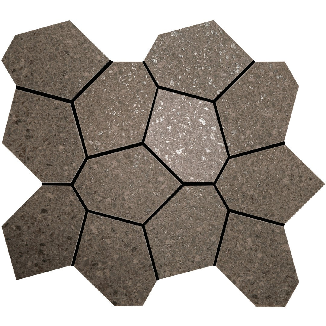Crossville Alaska 13" x 15" Unpolished Porcelain Polygon Mosaic