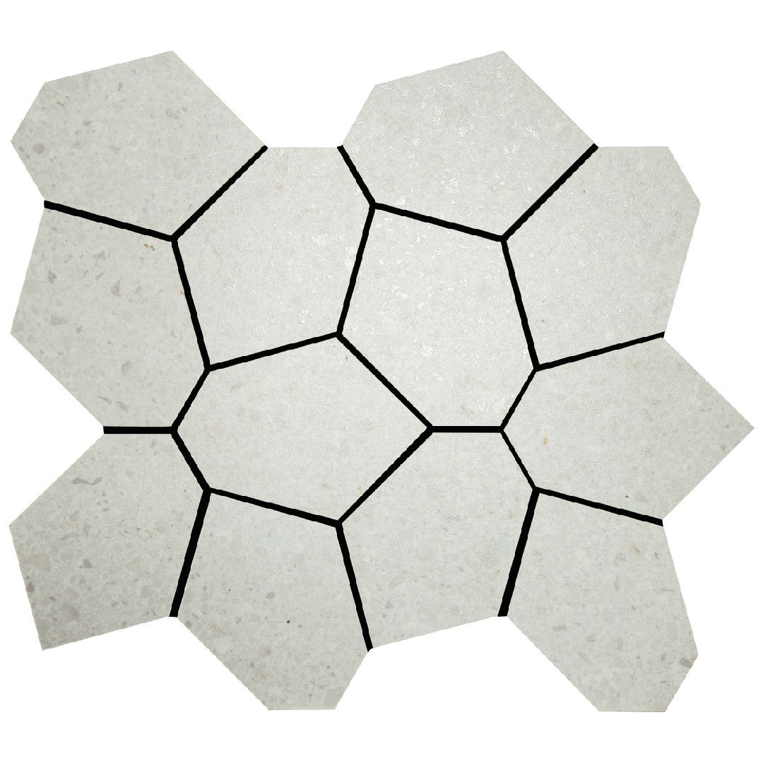 Crossville Alaska 13" x 15" Unpolished Porcelain Polygon Mosaic
