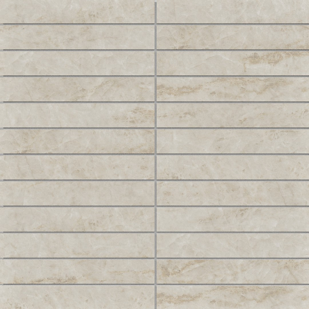 Crossville Sociale 11" x 12" Feather Soft 1x6" Stacked Porcelain Mosaic