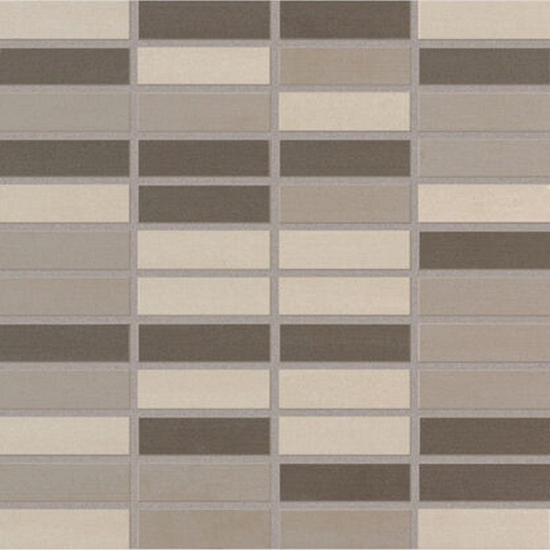 Crossville Shades 2.0 - 12" x 12" Semi-Polished 1x3" Stacked Porcelain Mosaic