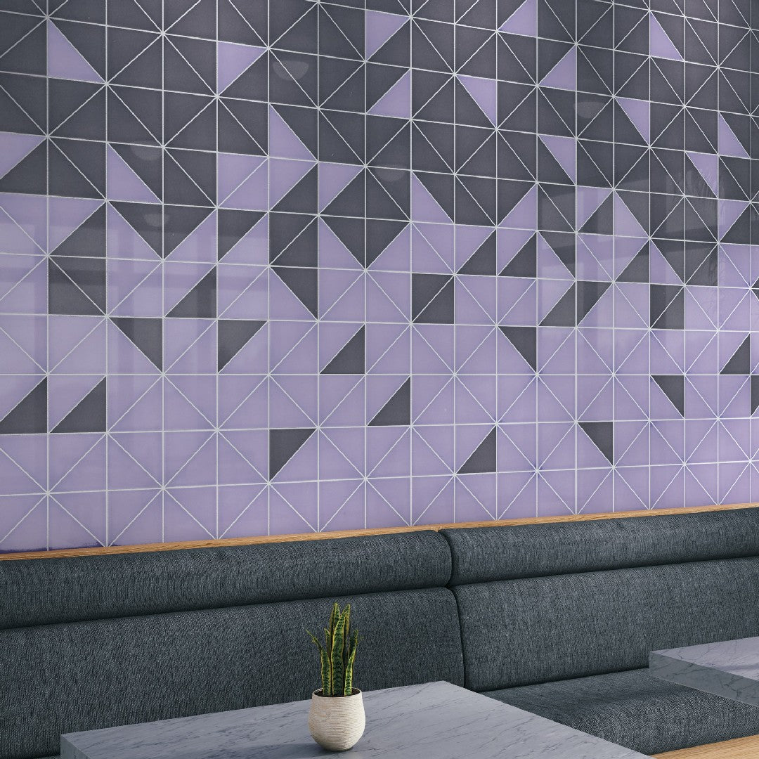 Crossville-Cursive-6-x-6-Gloss-Ceramic-Triangle-Mosaic-Charcoal