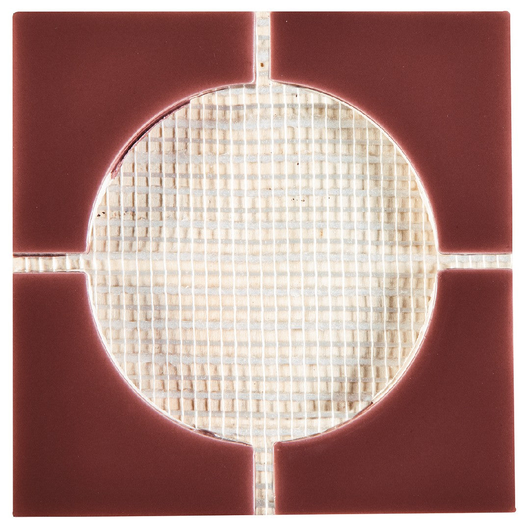 Crossville Cursive 6" x 6" Gloss Ceramic 4" Corner Mosaic