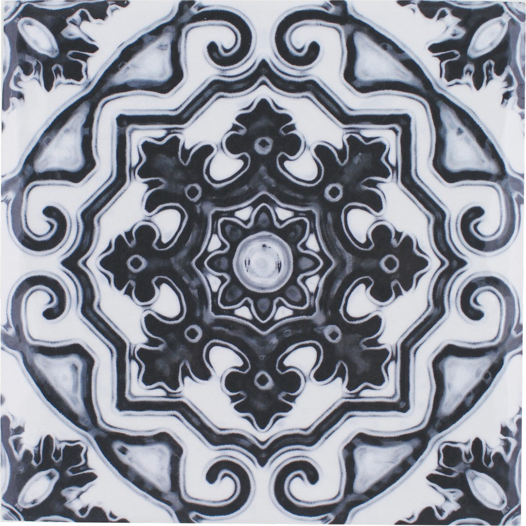 Tesoro Maioliche 6" x 6" Deco Porcelain Tile