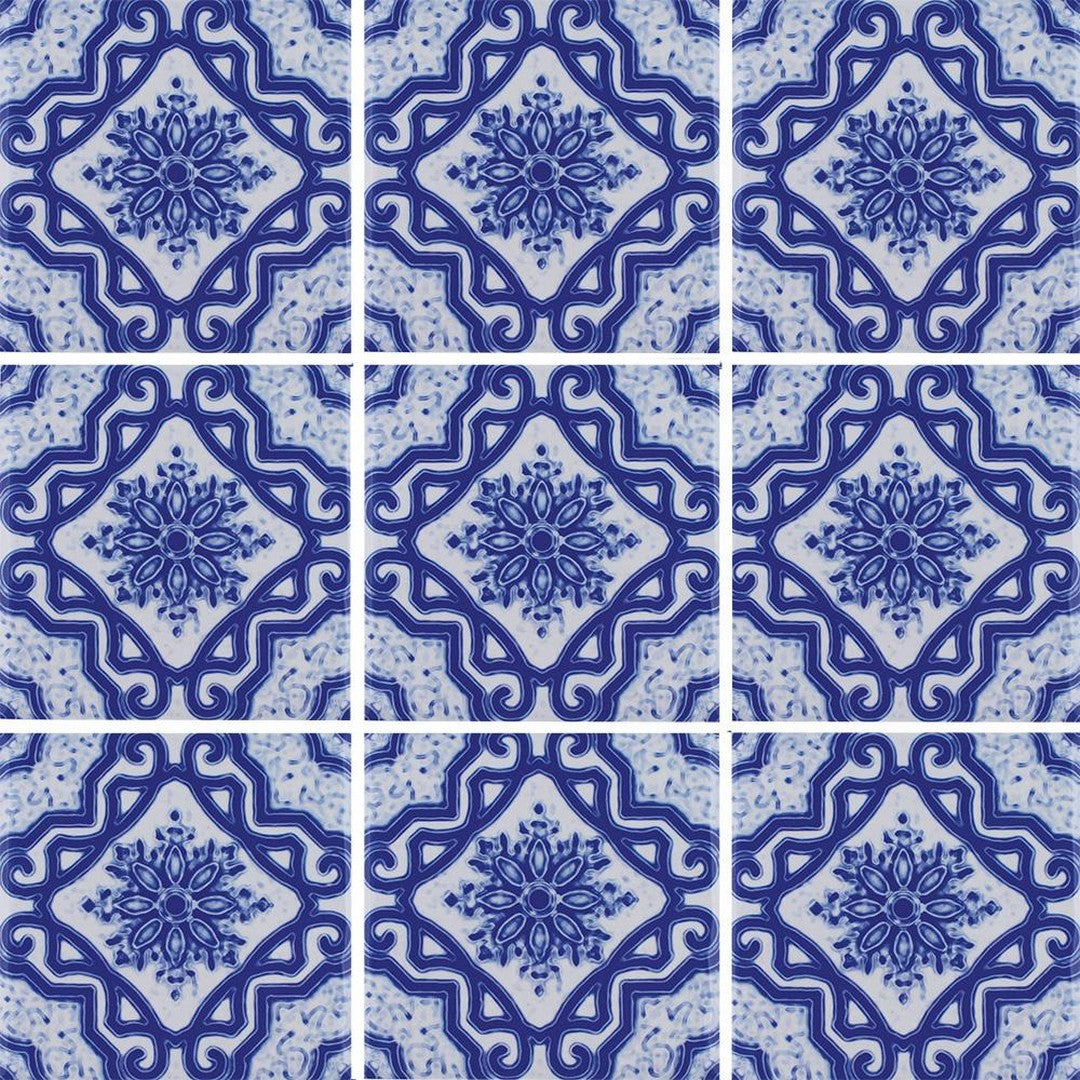 Tesoro Maioliche 6" x 6" Deco Porcelain Tile