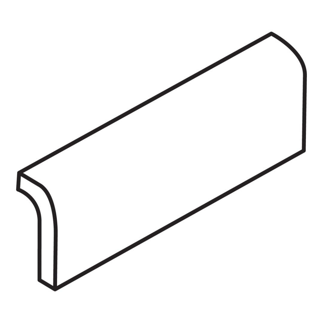 American Olean Designer White 2" X 6" X 5/8" Ceramic Radius Bullnose Tiles - Matte Finish (6-Pack, Vintage/Mudd Style)