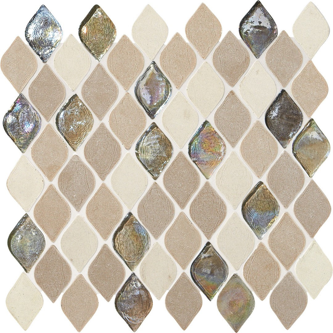 Daltile Decorative Accents 12" x 14" Mix Raindrop Mosaic