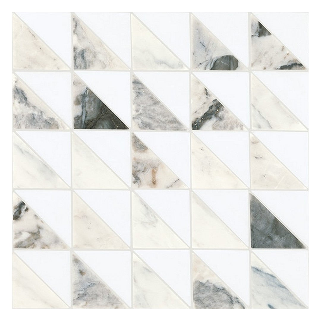 Daltile Gamma 12" x 12" Honed Natural Stone Triangle Mosaic