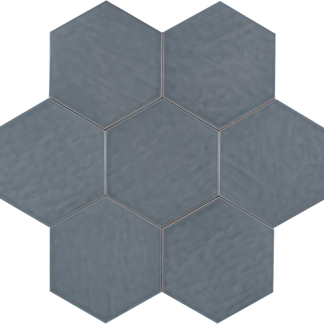 Tesoro Albatross Hex 7" x 8" Glossy Hexagon Ceramic Tile