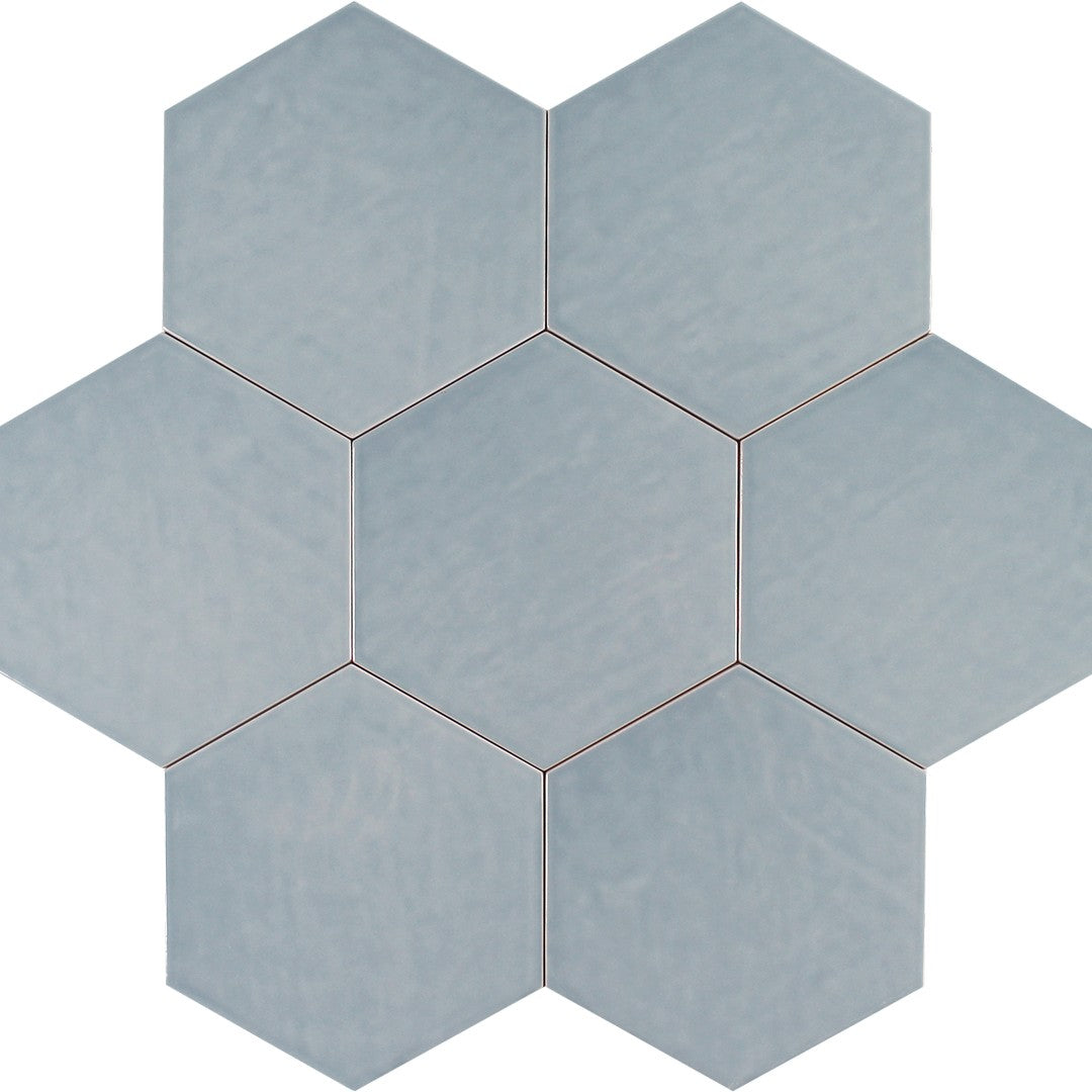 Tesoro Albatross Hex 7" x 8" Glossy Hexagon Ceramic Tile