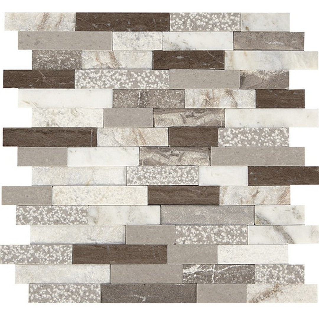 American Olean Presario 12.13" x 11.88" Randonm Linear Marble Mosaic