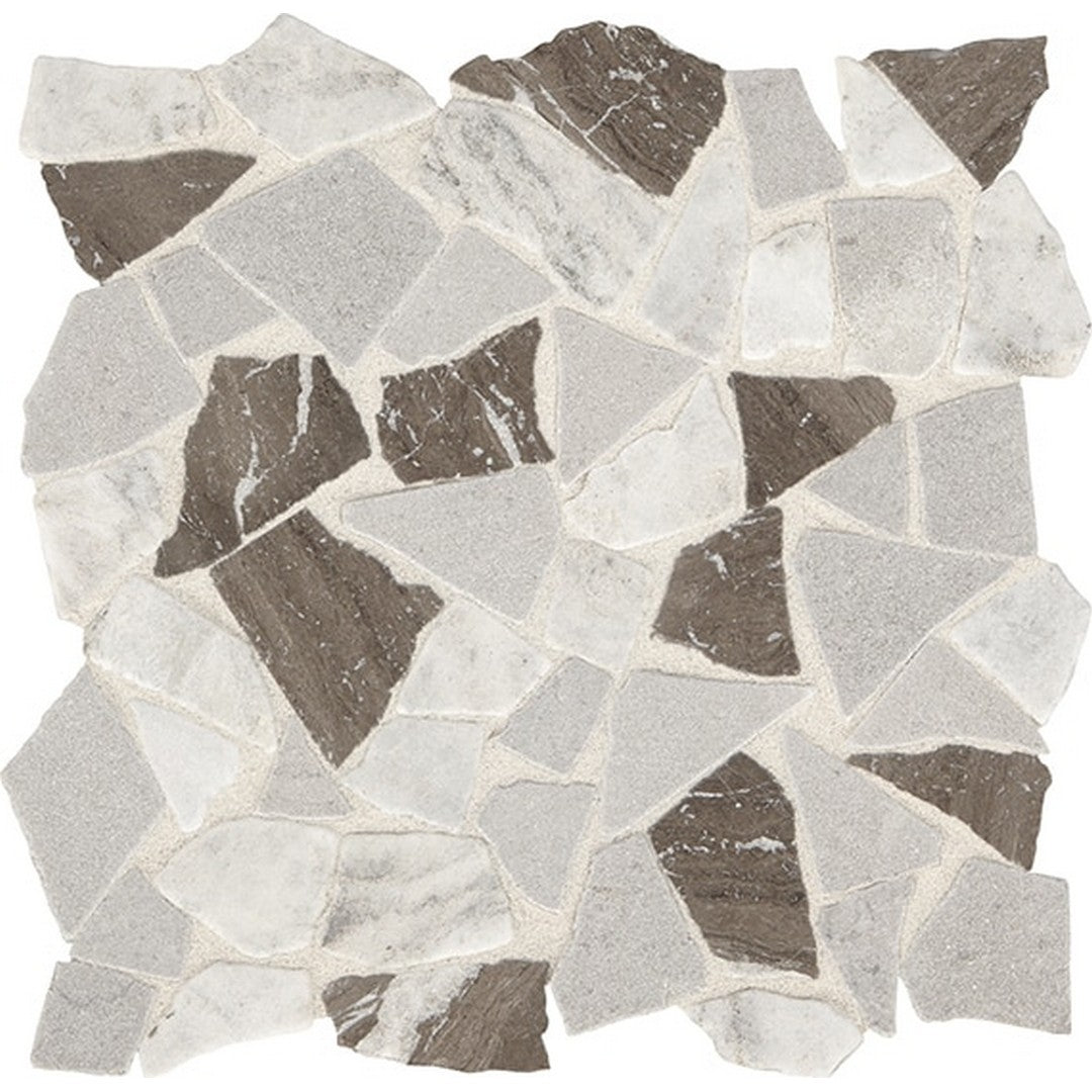 American Olean Presario 12" x 12" Pebble Marble Mosaic Tumbled