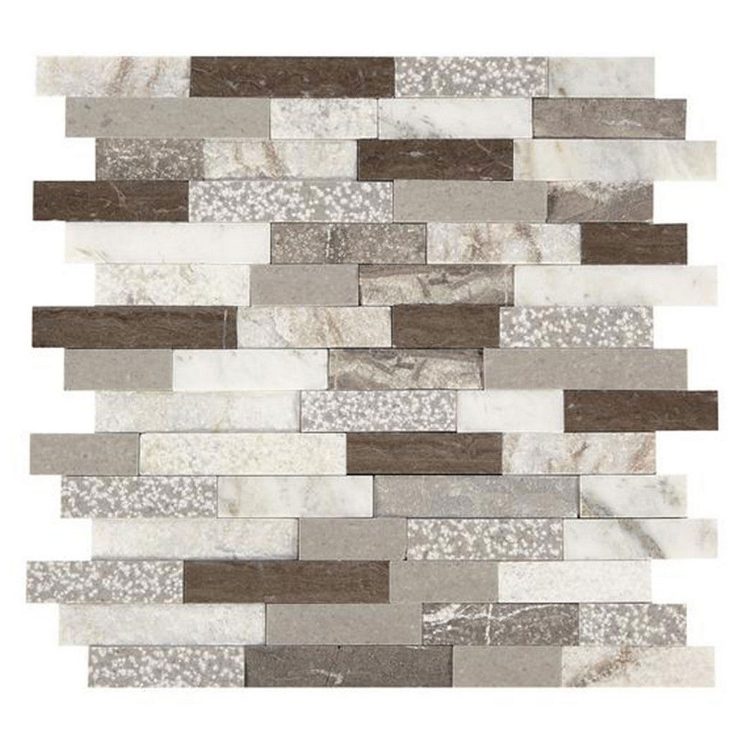 Marazzi Presario 12" x 12" Random Linear Natural Stone Mosaic