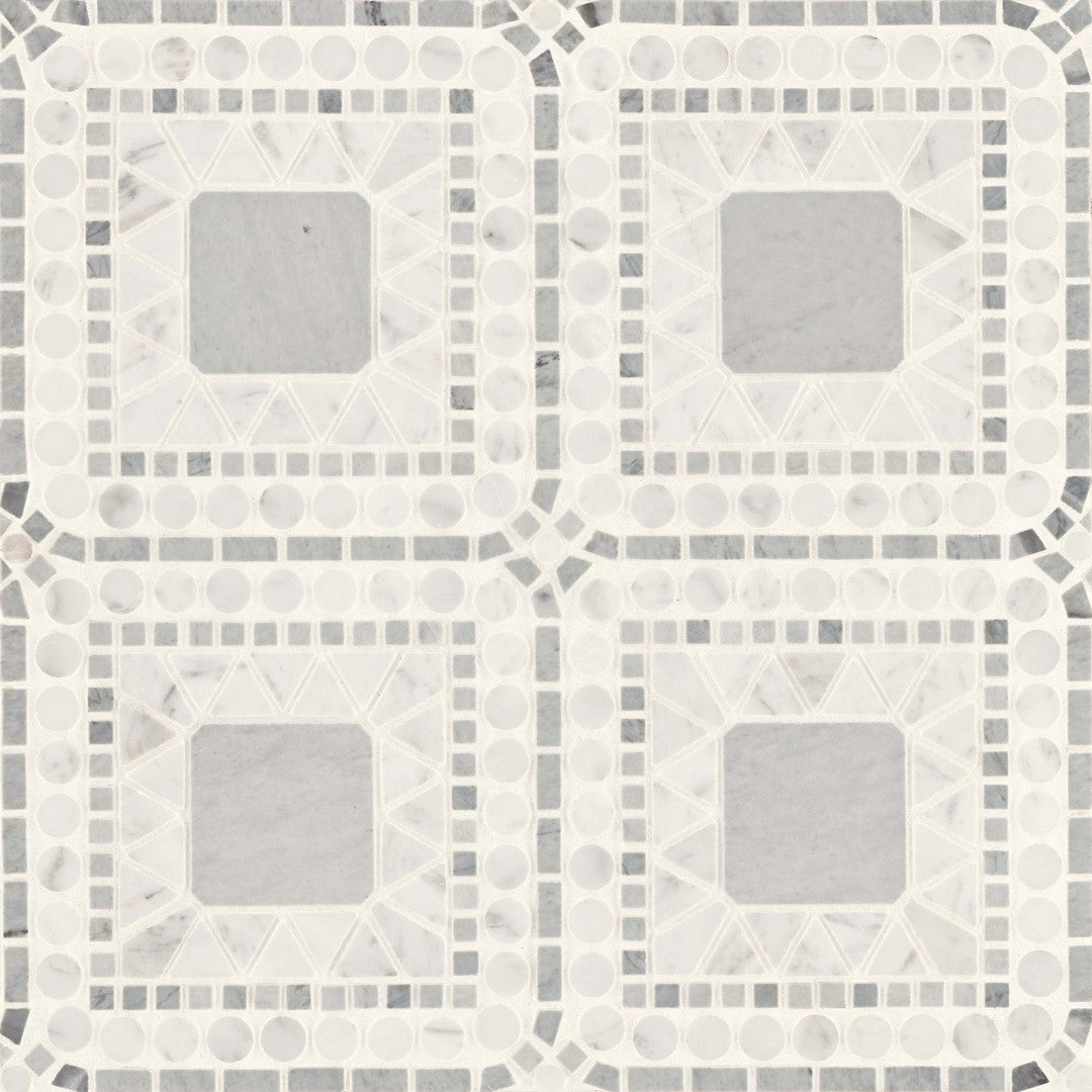 Bedrosians Atrium 15.75" x 15.75" Marble Honed Mosaic