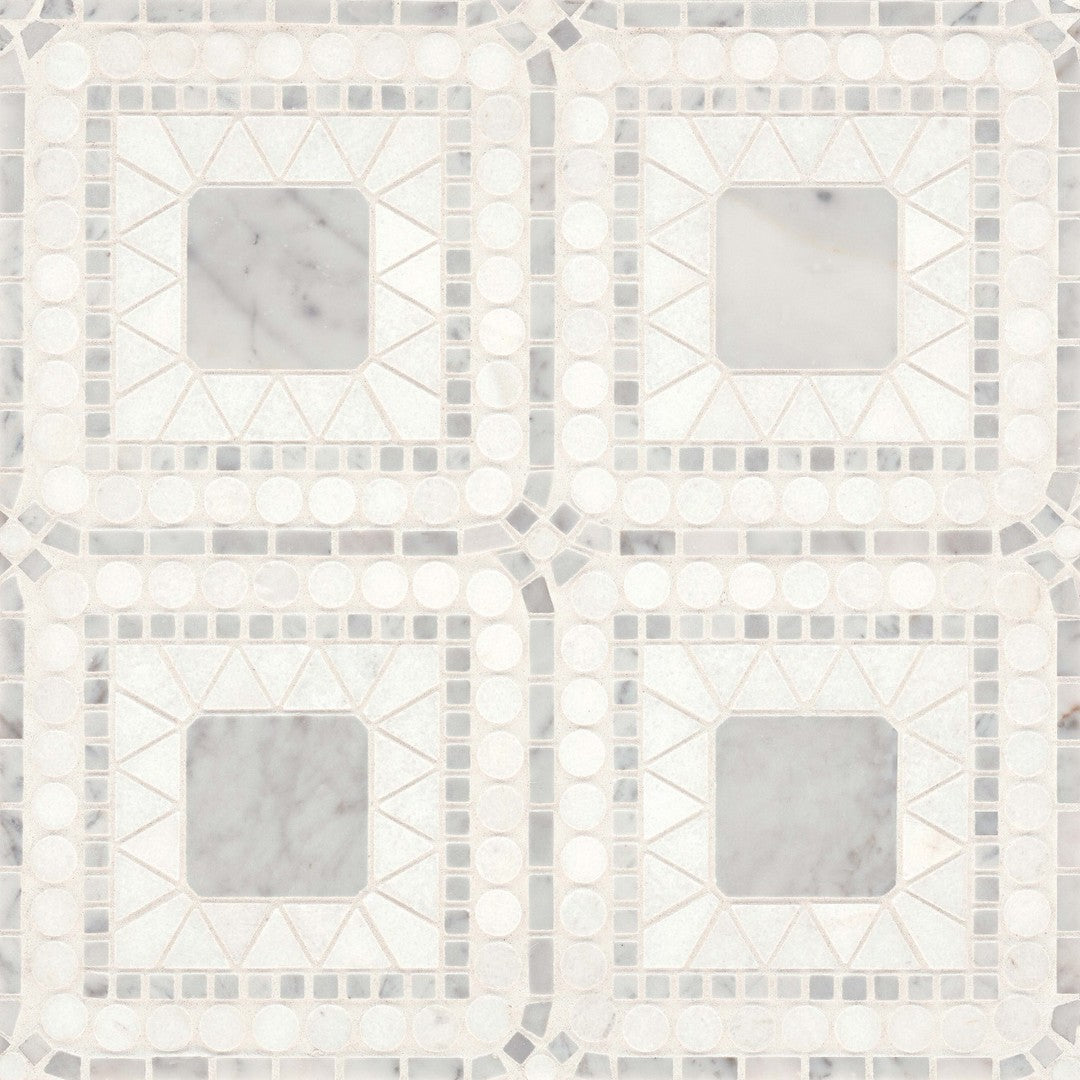 Bedrosians Atrium 15.75" x 15.75" Marble Honed Mosaic