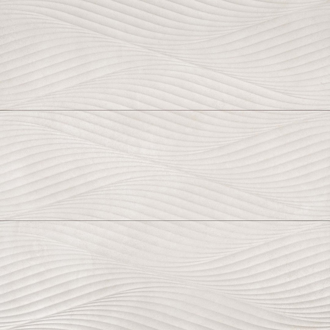 Bedrosians Donna 13" x 40" Matte Wave Deco Field Tile