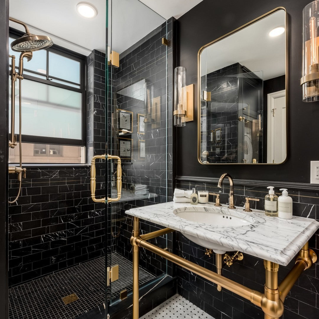 Bedrosians-Ferrara-3-x-6-Honed-Marble-Deco-Tile-Nero-Deco