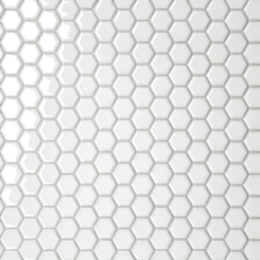 Bedrosians Le Cafe 10.25" x 11.75" Hexagon Glossy Porcelain 1" Mosaic
