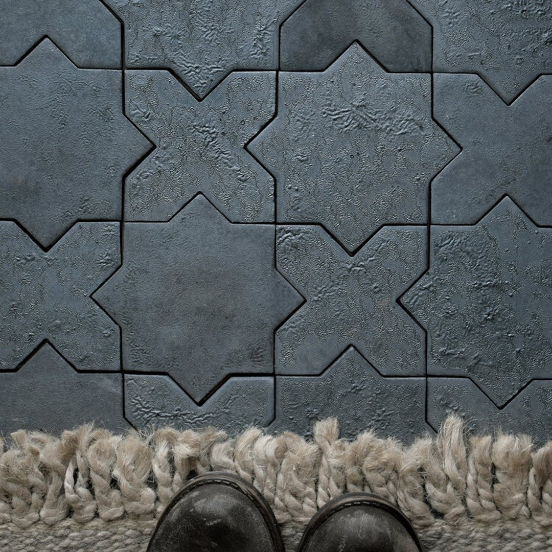 Bedrosians-Le-Cafe-12-x-12-Glossy-Porcelain-Cross-&-Star-2-Mosaic-Black