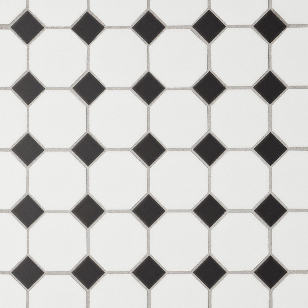 Bedrosians Le Cafe 11.63" x 11.63" Matte Porcelain Octagon Mosaic