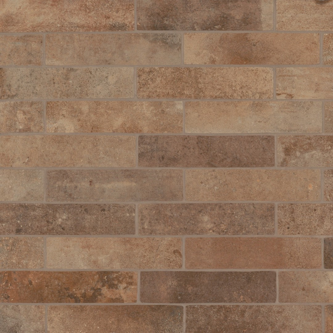 Bedrosians Montana 2.25" x 10" Matte Porcelain Brick Field Tile (Sale)