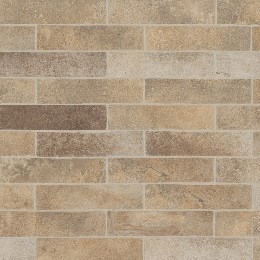Bedrosians Montana 2.25" x 10" Matte Porcelain Brick Field Tile (Sale)