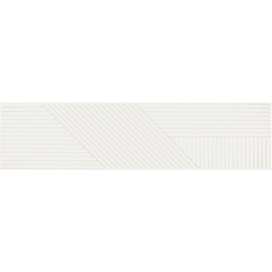 Decortiles Natural 4" x 16" Glossy Patch Opera Ceramic Deco Tile