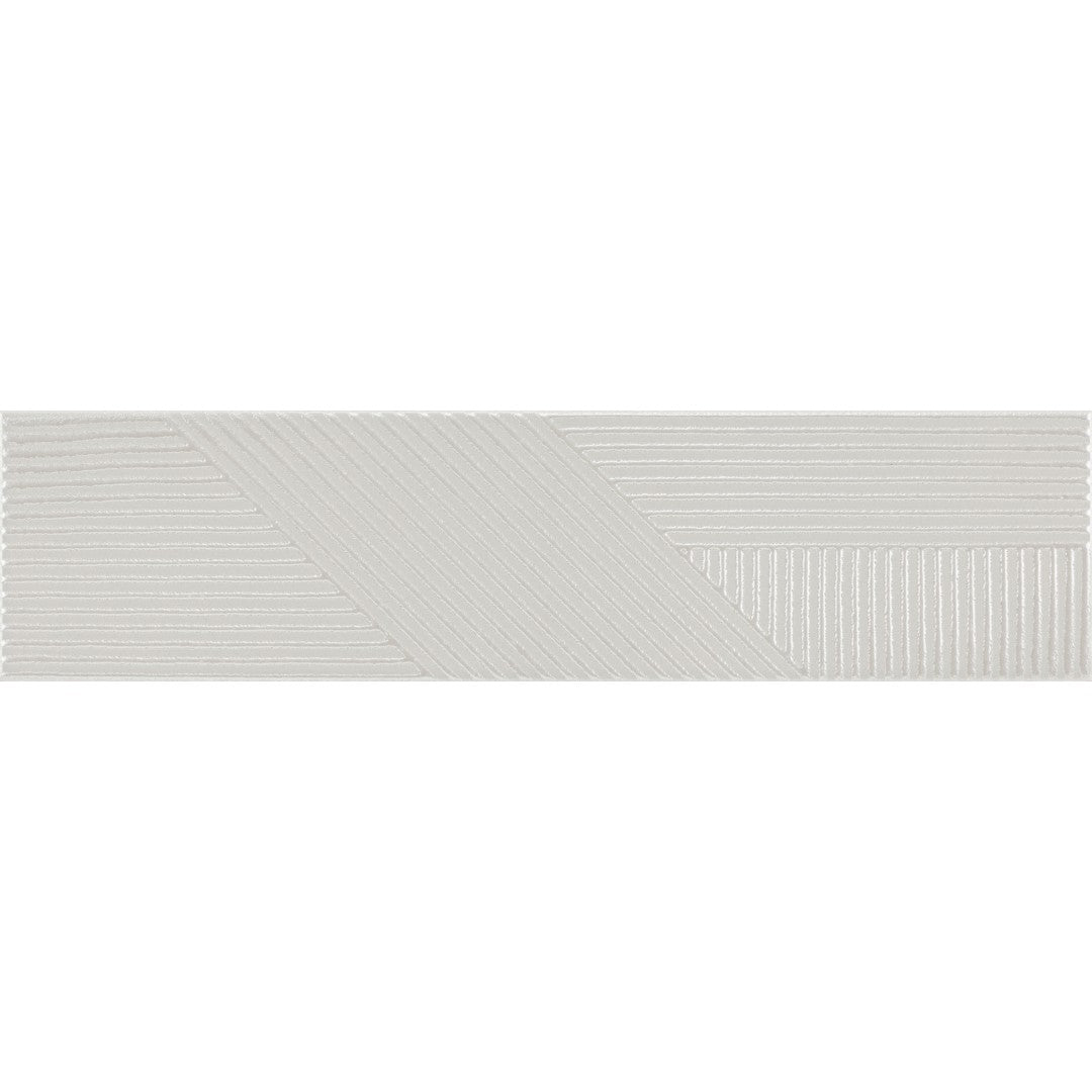 Decortiles Natural 4" x 16" Glossy Patch Opera Ceramic Deco Tile