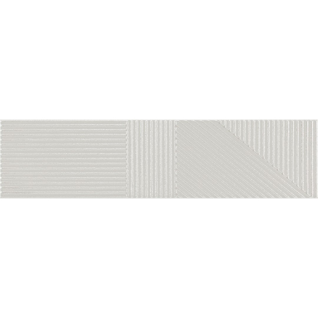 Decortiles Natural 4" x 16" Glossy Patch Opera Ceramic Deco Tile