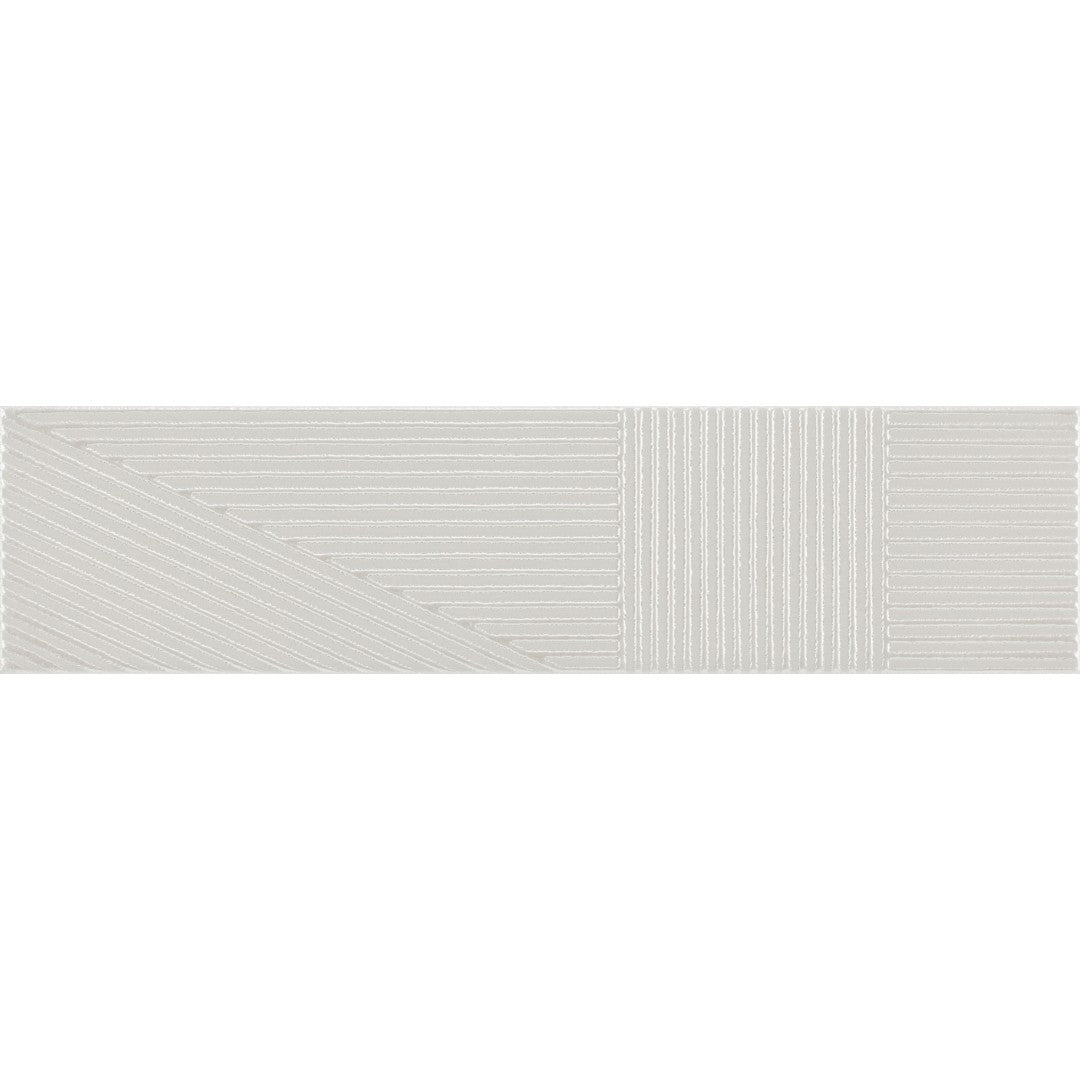 Decortiles Natural 4" x 16" Glossy Patch Opera Ceramic Deco Tile