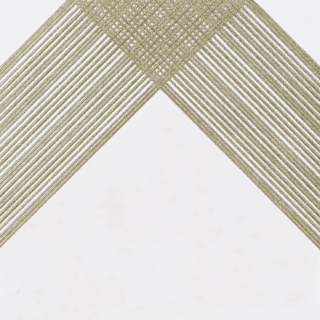 Decortiles Outline 12" x 12" Satin 2 V Pattern Ceramic Deco Wall Tile
