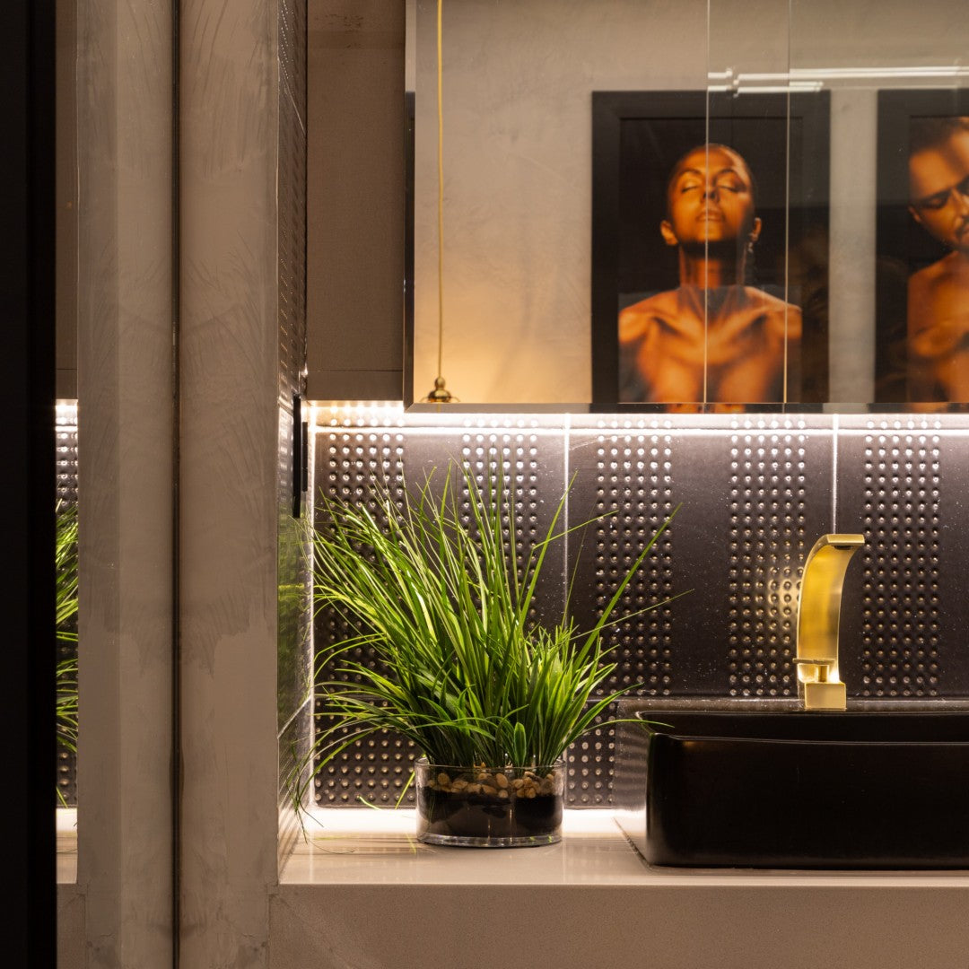 Decortiles-Pixel-12-x-12-Satin-2-Wide-Dot-Stripes-Ceramic-Deco-Wall-Tile-Black