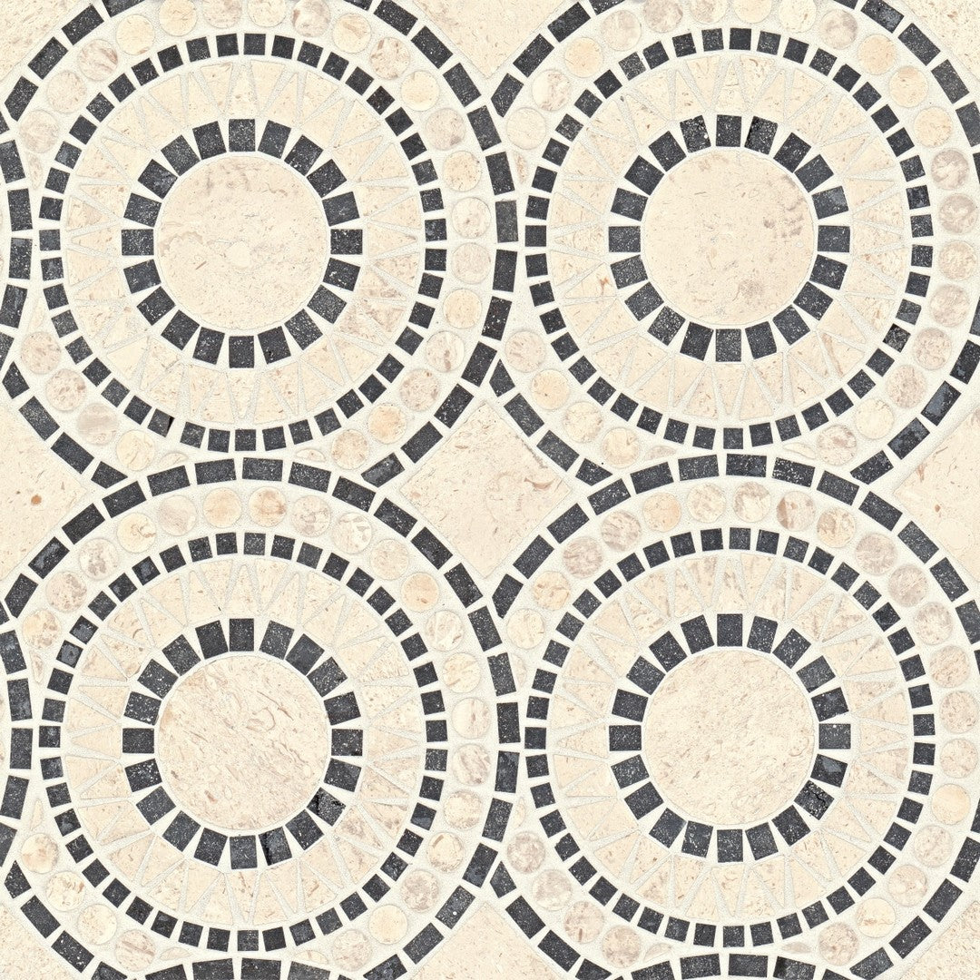 Bedrosians Solis 14.25" x 14.25" Honed Marble Blend Mosaic (Sale)